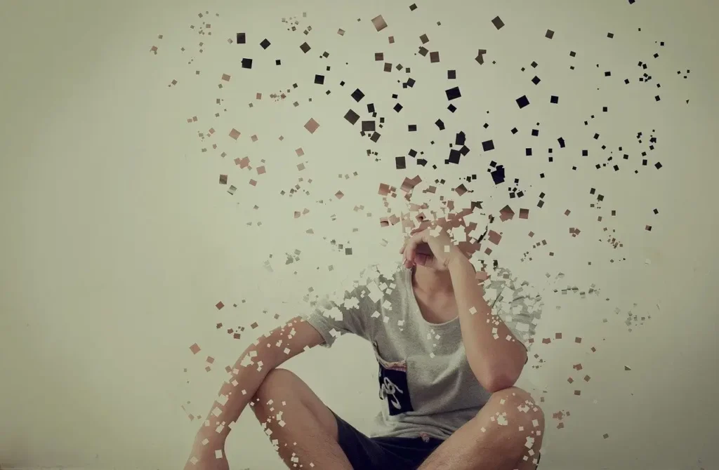 Illustration d’une émotion débordante, symbolisant la surcharge intérieure et le besoin de retrouver un apaisement profond.