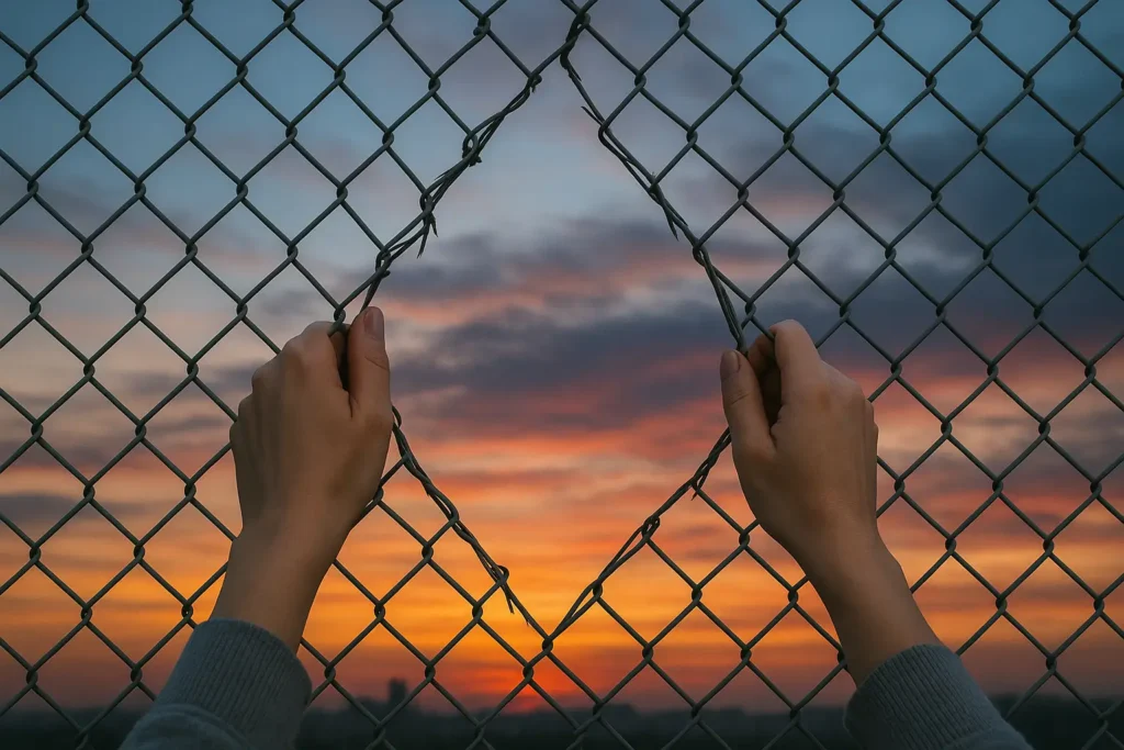 Sentiment d’être enfermé dans ses schémas de vie, image des blocages émotionnels accompagnés en thérapie psychocorporelle, RDP et EMDR