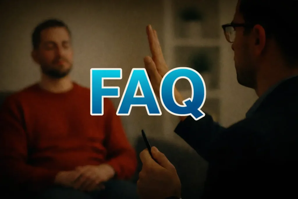 Illustration d’un échange thérapeutique autour des risques et effets secondaires possibles de l’EMDR, avec une approche informative et rassurante.